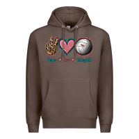 Coffee Peace Love Volleyball Premium Hoodie - Jasminsmagicworld