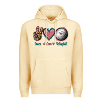 Pina Colada Peace Love Volleyball Premium Hoodie - Jasminsmagicworld