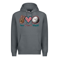 Rock Peace Love Volleyball Premium Hoodie - Jasminsmagicworld