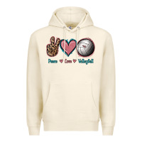 Tofu Peace Love Volleyball Premium Hoodie - Jasminsmagicworld