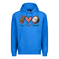 True Royal Peace Love Volleyball Premium Hoodie - Jasminsmagicworld