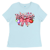 Baby Blue easter teacher Ladies Tee - CowhideDigitalArt