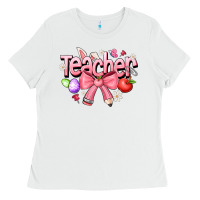 White easter teacher Ladies Tee - CowhideDigitalArt