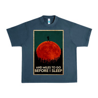 Midnight Navy hiking and miles to go before i sleep Urban Heavy Tee - linhVisuals