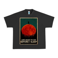 Pigment Black hiking and miles to go before i sleep Urban Heavy Tee - linhVisuals