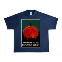 Navy hiking and miles to go before i sleep Urban Heavy Tee - linhVisuals
