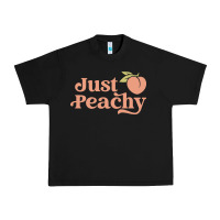 Black just peachy retro 70s georgia peaches summer fruit Urban Heavy Tee - linhVisuals