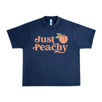 Just Peachy Retro 70s Georgia Peaches Summer Fruit Urban Heavy Tee | Teevron