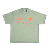 Oil Green just peachy retro 70s georgia peaches summer fruit Urban Heavy Tee - linhVisuals