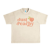 Sandshell just peachy retro 70s georgia peaches summer fruit Urban Heavy Tee - linhVisuals