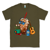 Army Green Camping Frappe Coffee Classic Tee - FaDigitalArtStudio
