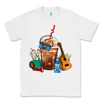 White Camping Frappe Coffee Classic Tee - FaDigitalArtStudio
