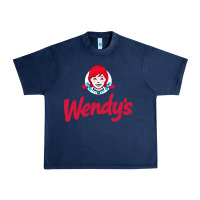 Navy wendys restaurant Urban Heavy Tee - linhVisuals