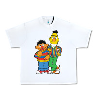 White bert and ernie Urban Heavy Tee - linhVisuals