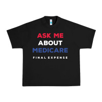Black ask me about medicare final expense Urban Heavy Tee - linhVisuals