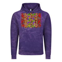 Cloud Purple mardi gras crawfish brushstrokes Vintage Hoodie - Artiststas