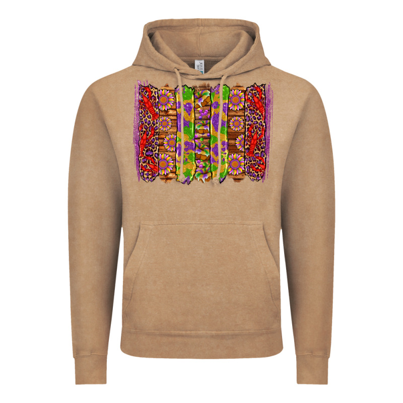 Mardi Gras Crawfish Brushstrokes Vintage Hoodie by Artiststas | Teevron