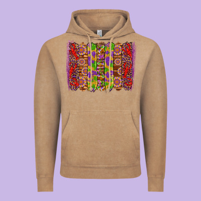 Mardi Gras Crawfish Brushstrokes Vintage Hoodie Designed By Artiststas