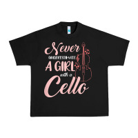 Black never underestimate a girl with a cello Urban Heavy Tee - linhVisuals