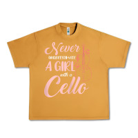 Peanut Butter never underestimate a girl with a cello Urban Heavy Tee - linhVisuals