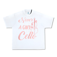 White never underestimate a girl with a cello Urban Heavy Tee - linhVisuals