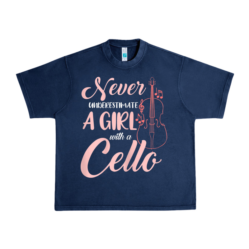 Never Underestimate A Girl With A Cello Urban Heavy Tee by linhVisuals | Teevron