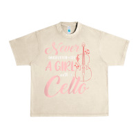 Sandshell never underestimate a girl with a cello Urban Heavy Tee - linhVisuals