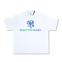 White benetton rugby Urban Heavy Tee - linhVisuals