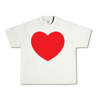 Pistachio big heart Urban Heavy Tee - linhVisuals
