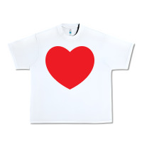 White big heart Urban Heavy Tee - linhVisuals
