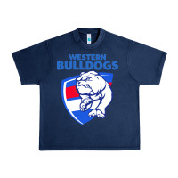 Navy western bulldogs Urban Heavy Tee - linhVisuals