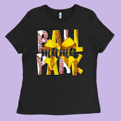 Ball Park Mama Ladies Tee Designed By Cowhidedigitalart