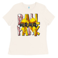 Bone ball park mama Ladies Tee - CowhideDigitalArt