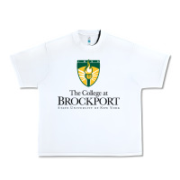 White SUNY Brockport College Urban Heavy Tee - linhVisuals