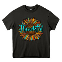 Asphalt thankful sunflower Heavy Core Tee - RanaPortraitStore