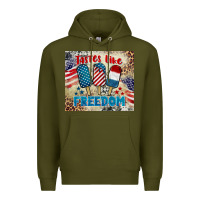 Army Green tastes like freedom 4th of july Premium Hoodie - BarkalooDesign
