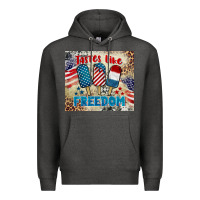 Charcoal Heather tastes like freedom 4th of july Premium Hoodie - BarkalooDesign