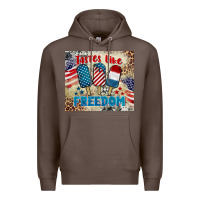 Coffee tastes like freedom 4th of july Premium Hoodie - BarkalooDesign