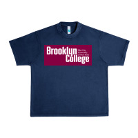 Navy Brooklyn College Urban Heavy Tee - linhVisuals