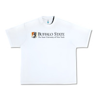 White SUNY Buffalo State College Urban Heavy Tee - linhVisuals