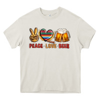 Cream peace love beer bbs Heavy Core Tee - BundleAndBundleShop