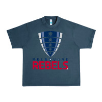 Midnight Navy melbourne rebels rugby super league Urban Heavy Tee - linhVisuals