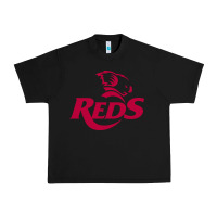 Black queensland reds rugby super league Urban Heavy Tee - linhVisuals