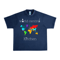 Navy world central kitchen Urban Heavy Tee - linhVisuals