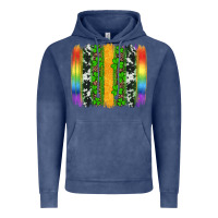 Vintage Denim st patricks day rainbow brushstroke Vintage Hoodie - Artiststas