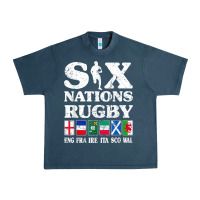 Midnight Navy rugby 6 nations england france ireland italy scotland wales t shirt Urban Heavy Tee - linhVisuals