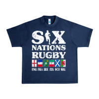 Rugby 6 Nations England France Ireland Italy Scotland Wales T Shirt Urban Heavy Tee | Teevron