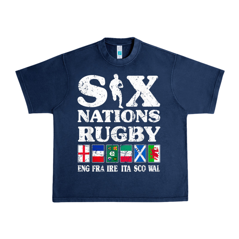 Rugby 6 Nations England France Ireland Italy Scotland Wales T Shirt Urban Heavy Tee by linhVisuals | Teevron