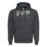 Smoke Peace Love Baseball Zipper Hoodie - Jasminsmagicworld