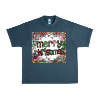 Midnight Navy merry Christmas Urban Heavy Tee - CowhideDigitalArt